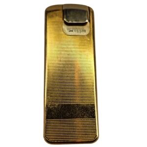 IM Corona Art deco Lighter Vintage Gold Ribbed Japan pipemaster pipe Good